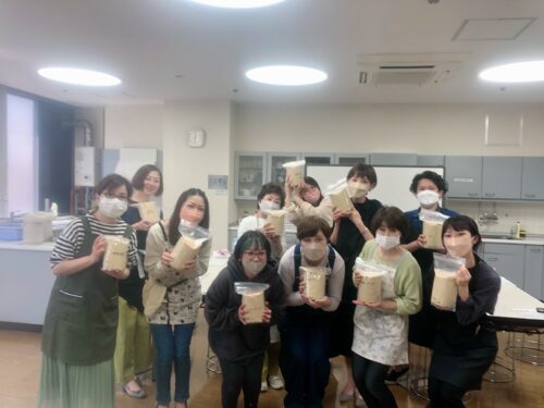 福岡オーガニック米味噌作り講座しました